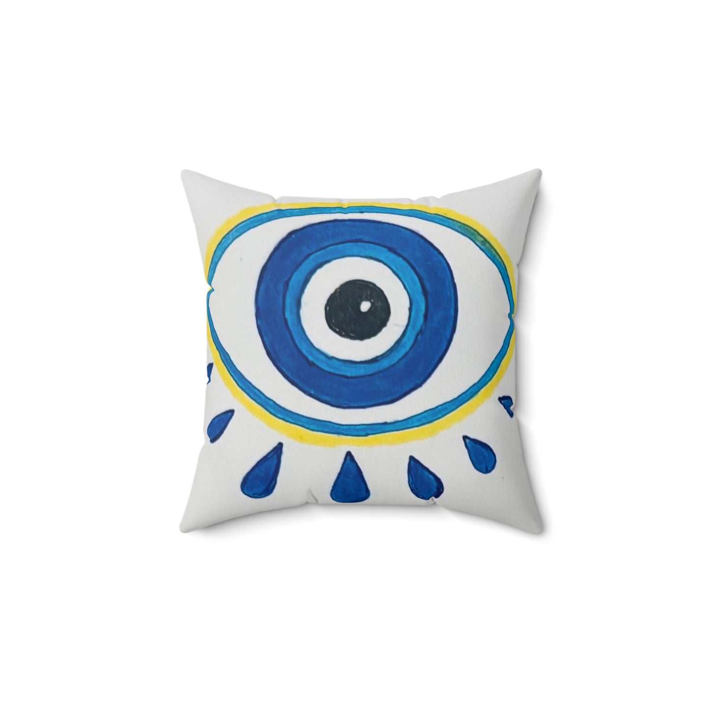 Bohemian Eye Design Pillow, Home Decor, Cozy Throw Pillow, Protection Symbol Cushion, Gift for Friends, Living Room Accent