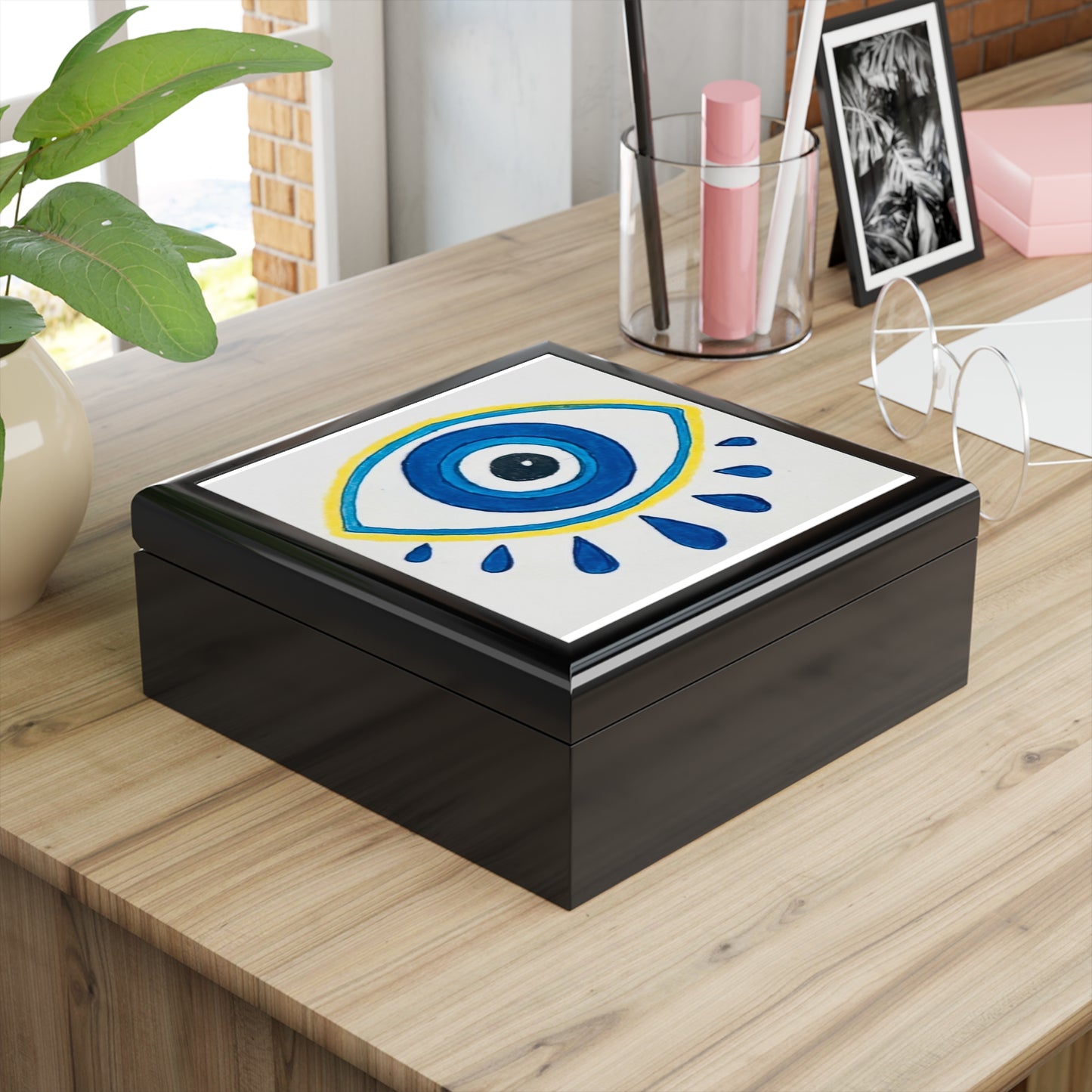Eye-Catching Jewelry Box | Boho Decor, Gift for Her, Storage Solution, Unique Home Accent, Protection Charm
