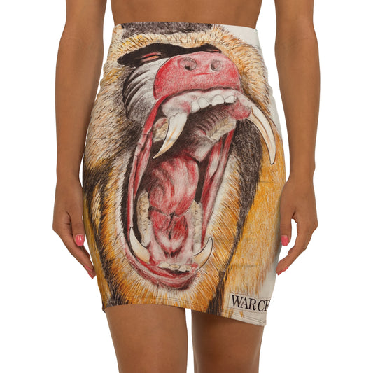 Women's Mid-Waist Pencil Skirt (AOP)
