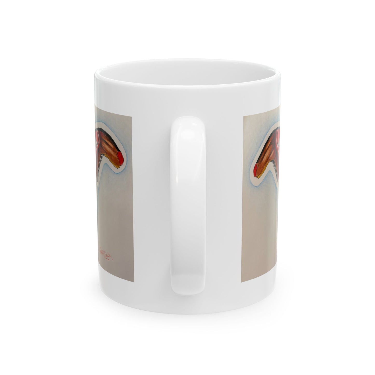Ceramic Mug with Artistic Heart Design, Unique Gift for Art Lovers, Coffee Lover's Mug, Valentine's Day Gift, Home Decor