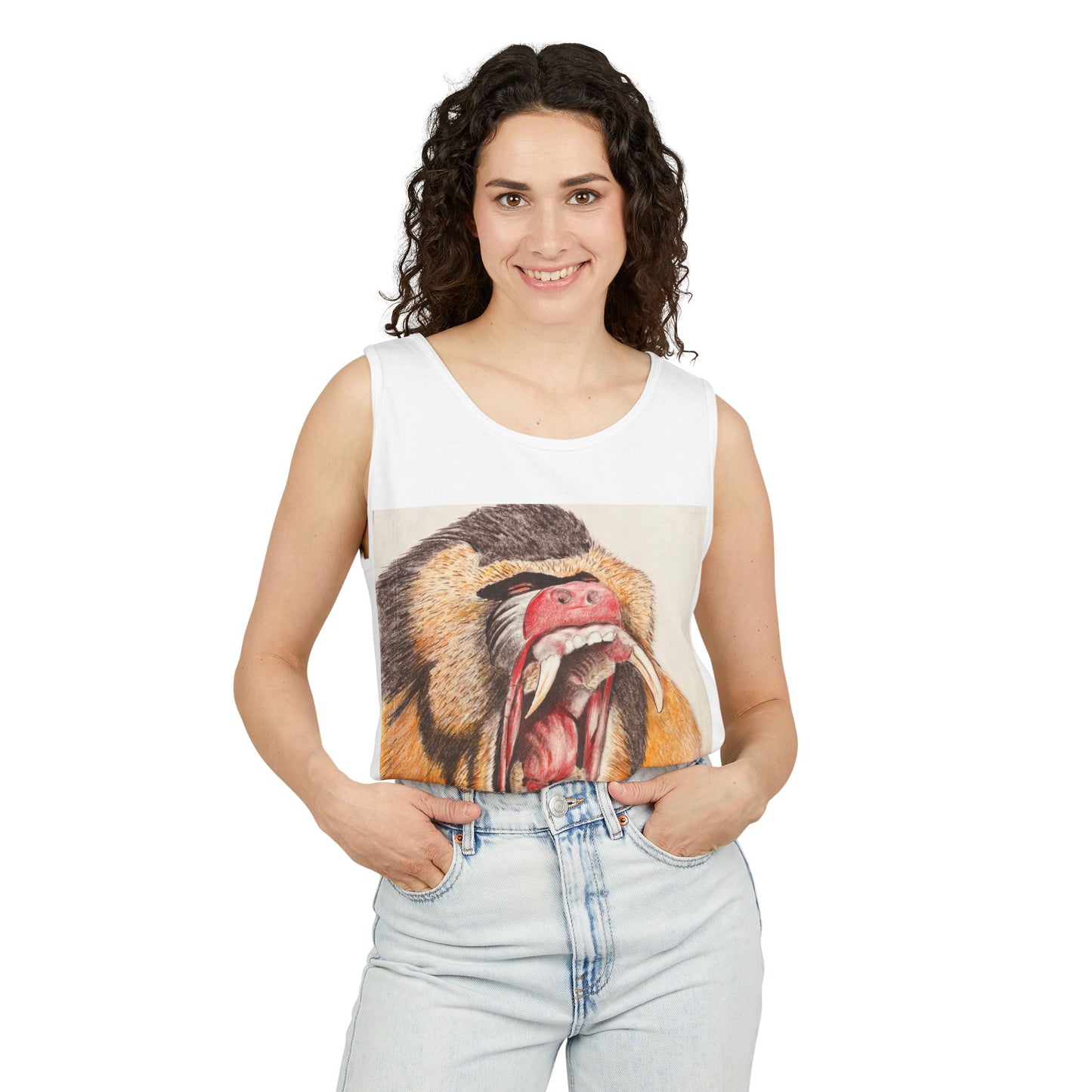 Wildlife Art Tank Top, Unisex Graphic Tank, Baboon and Spider Designs, Summer Casual Wear, Unique Nature Gifts