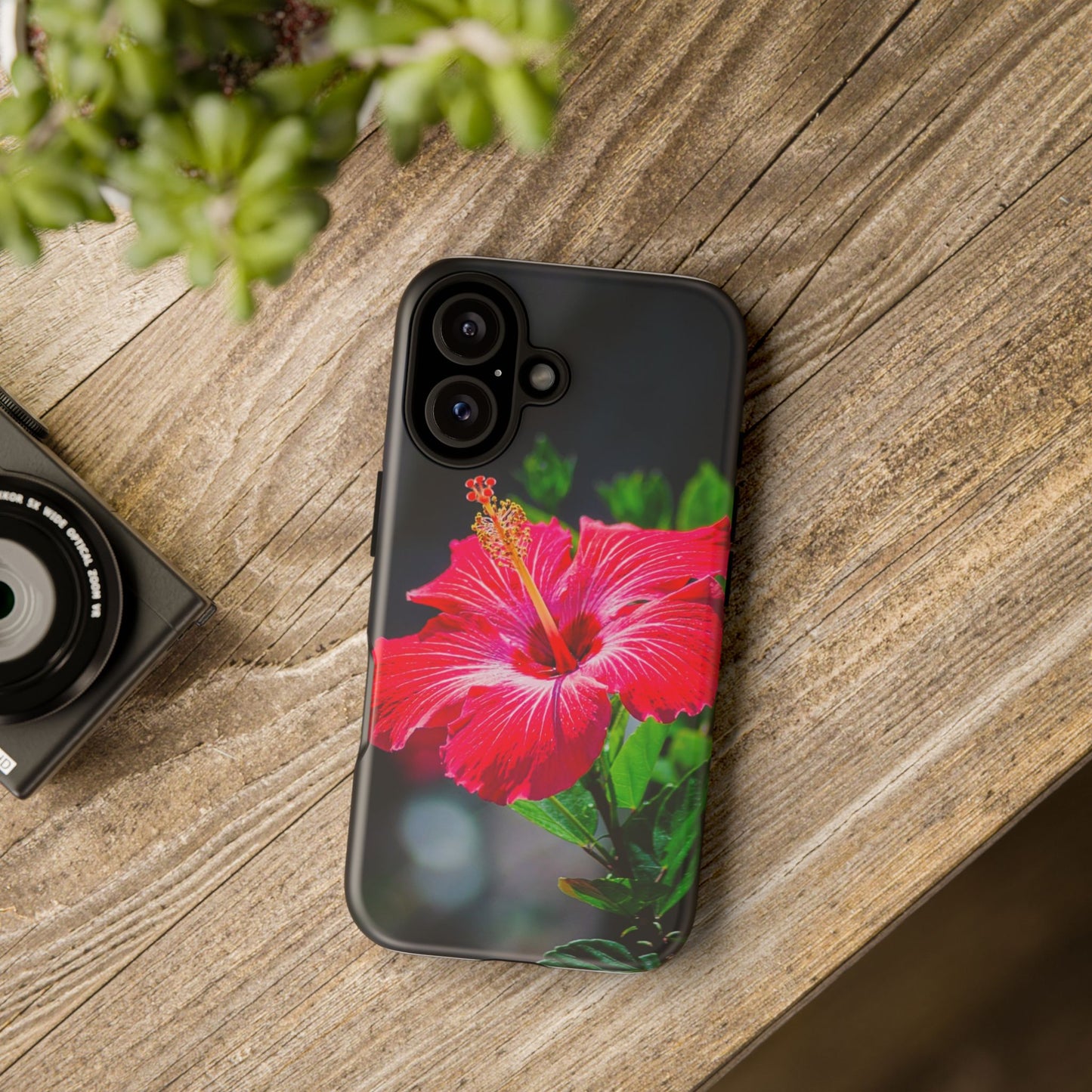 Tough Cases: Vibrant Hibiscus Flower Phone Case, Floral Phone Cover, Tropical Phone Accessory, Gift for Flower Lovers, Nature-Inspired Tech