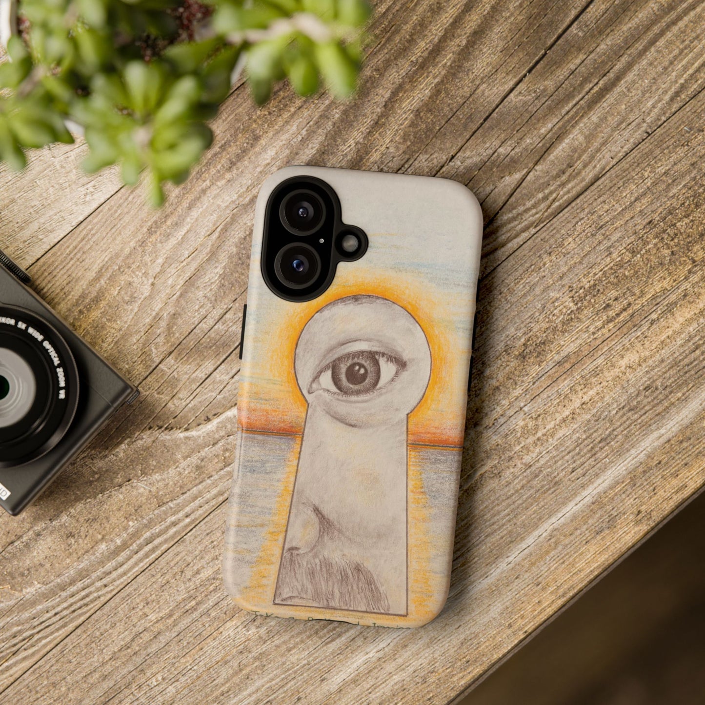 Artistic Phone Case, Unique Gift for Art Lovers, Modern Accessories, Eye Design, Creative Phone Cover