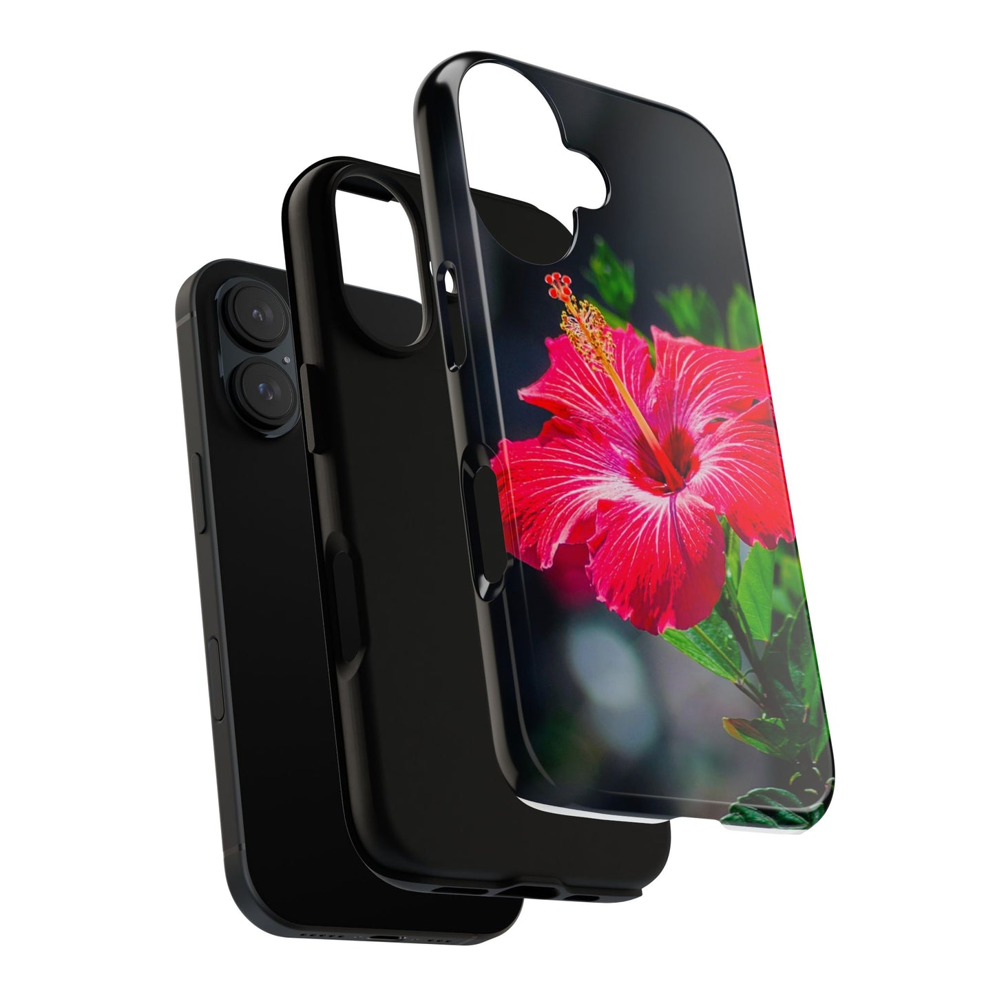 Tough Cases: Vibrant Hibiscus Flower Phone Case, Floral Phone Cover, Tropical Phone Accessory, Gift for Flower Lovers, Nature-Inspired Tech