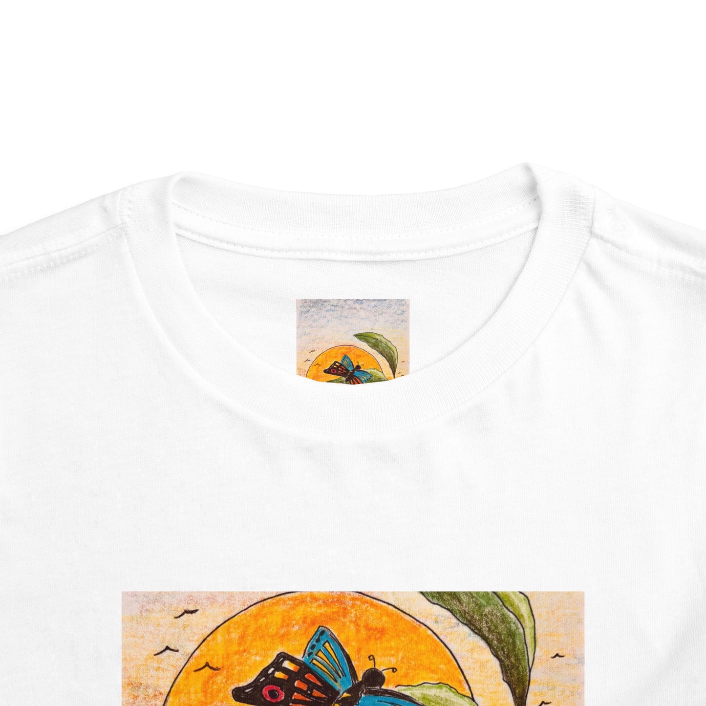 Colorful Butterfly Toddler Tee, Cute Kids' Shirt, Summer Outfit, Birthday Gift, Outdoor Playwear, Nature-Inspired Clothing