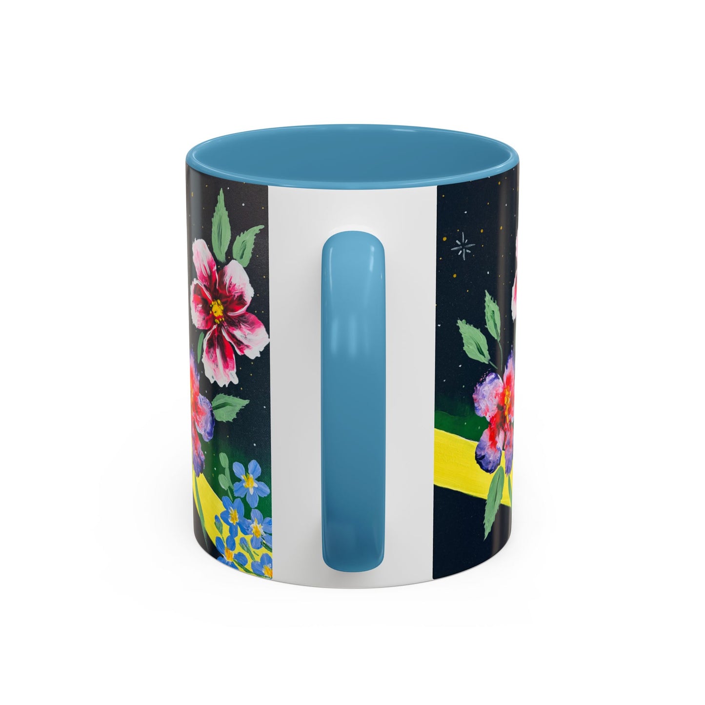 Floral Night Sky Coffee Mug - Elegant Floral Accent Mug for Tea Lovers, Unique Gift, Home Decor, Party Favors, Mother's Day, Birthday