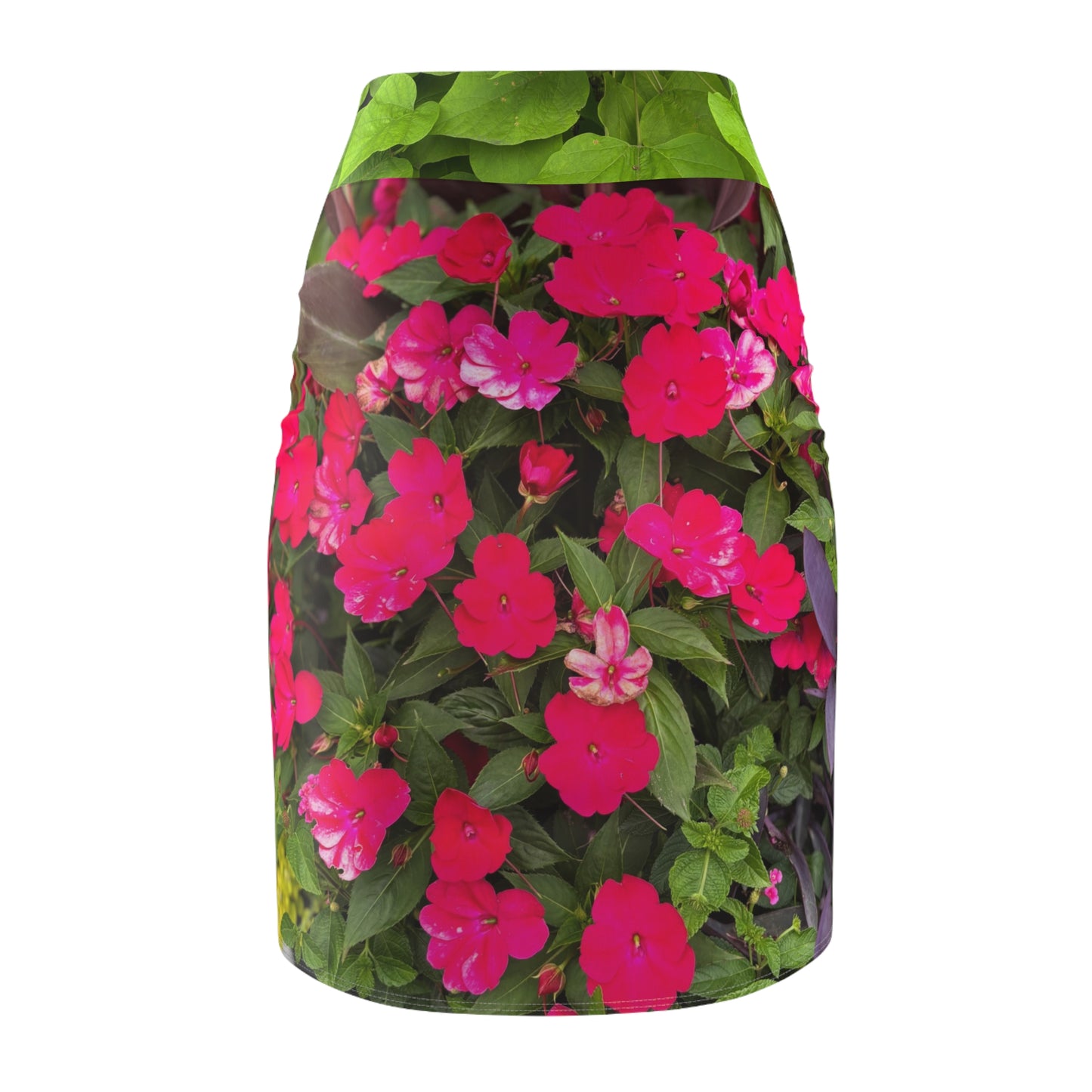Floral Women's Pencil Skirt, Spring Outfit, Garden Party Attire, Casual Elegance, Bright Floral Design, Perfect for Weddings