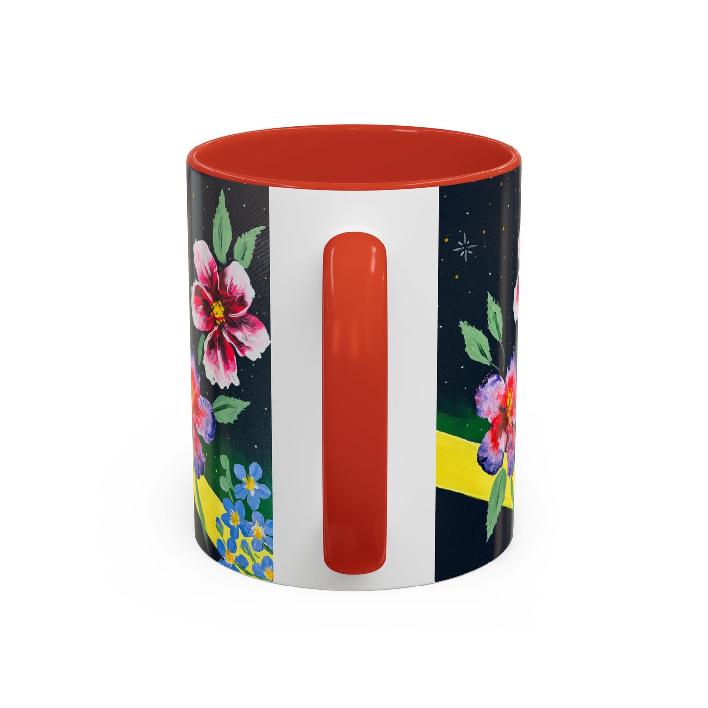 Floral Night Sky Coffee Mug - Elegant Floral Accent Mug for Tea Lovers, Unique Gift, Home Decor, Party Favors, Mother's Day, Birthday