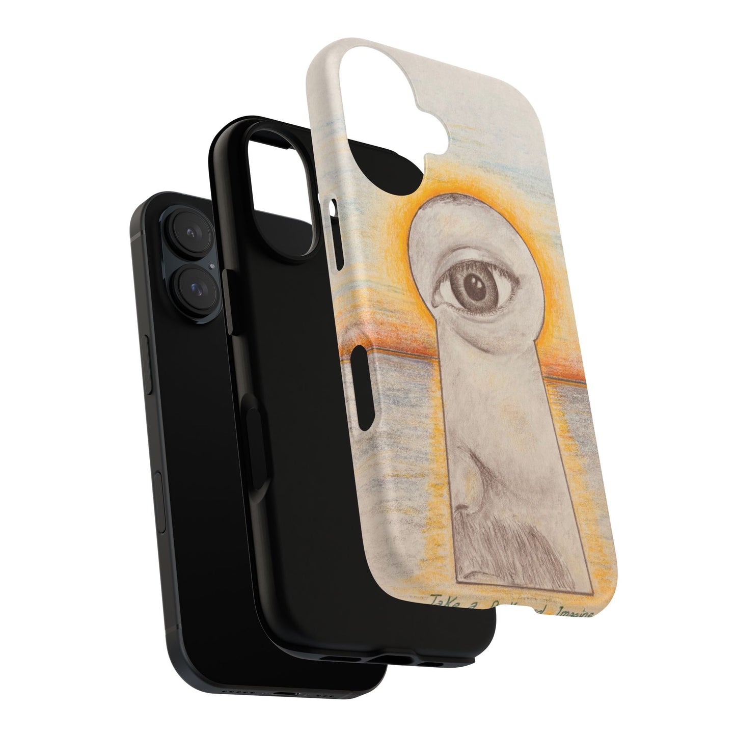 Artistic Phone Case, Unique Gift for Art Lovers, Modern Accessories, Eye Design, Creative Phone Cover