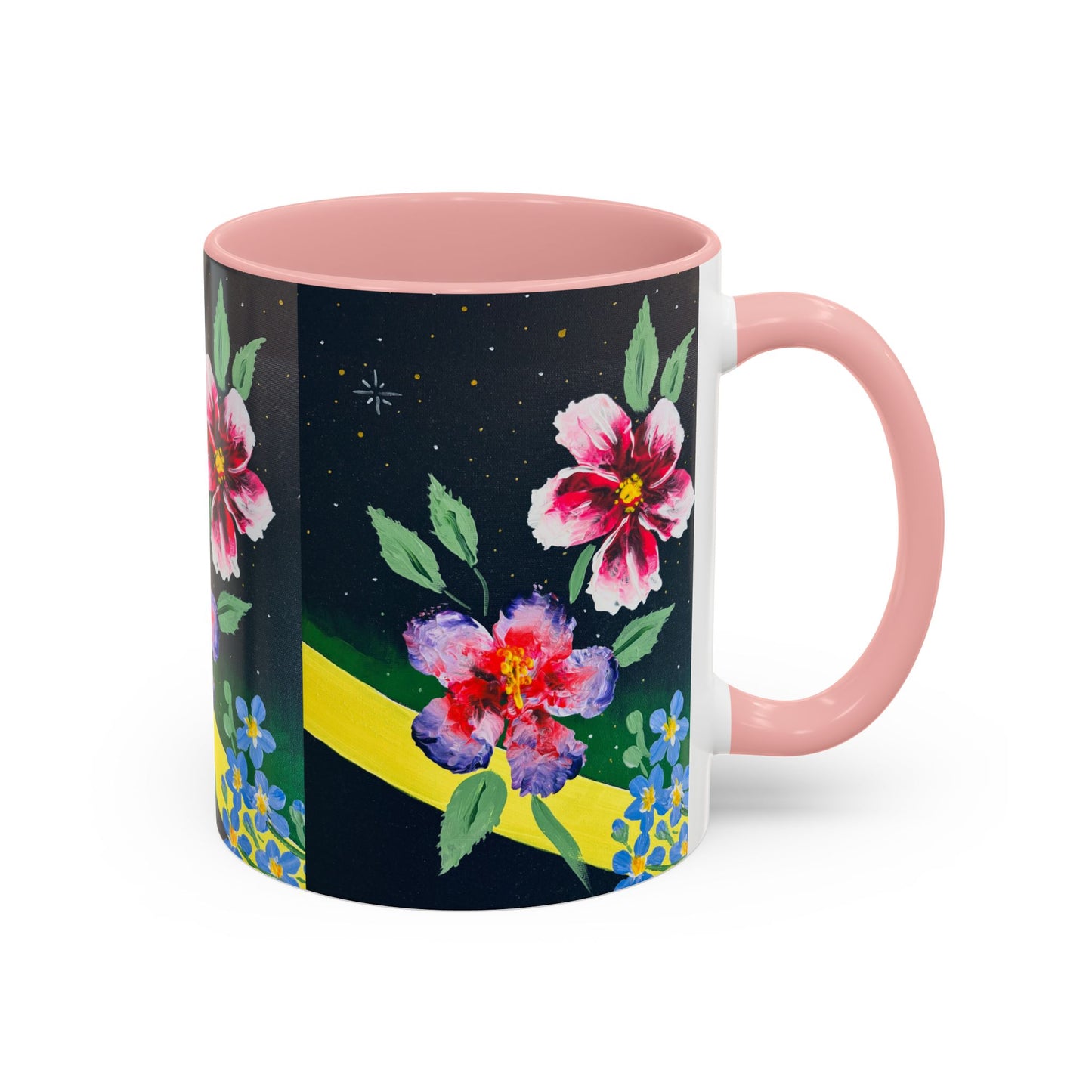 Floral Night Sky Coffee Mug - Elegant Floral Accent Mug for Tea Lovers, Unique Gift, Home Decor, Party Favors, Mother's Day, Birthday