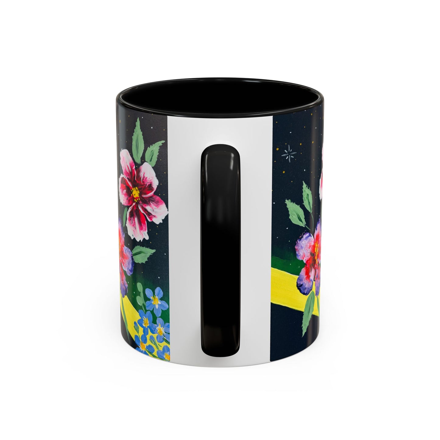 Floral Night Sky Coffee Mug - Elegant Floral Accent Mug for Tea Lovers, Unique Gift, Home Decor, Party Favors, Mother's Day, Birthday
