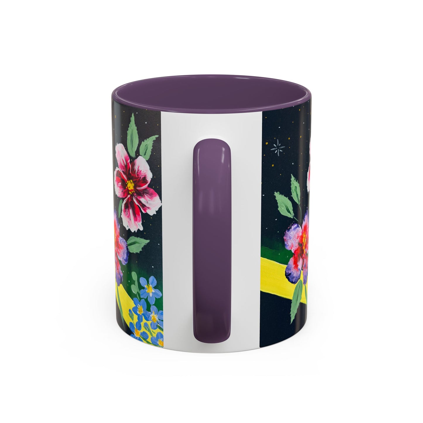 Floral Night Sky Coffee Mug - Elegant Floral Accent Mug for Tea Lovers, Unique Gift, Home Decor, Party Favors, Mother's Day, Birthday