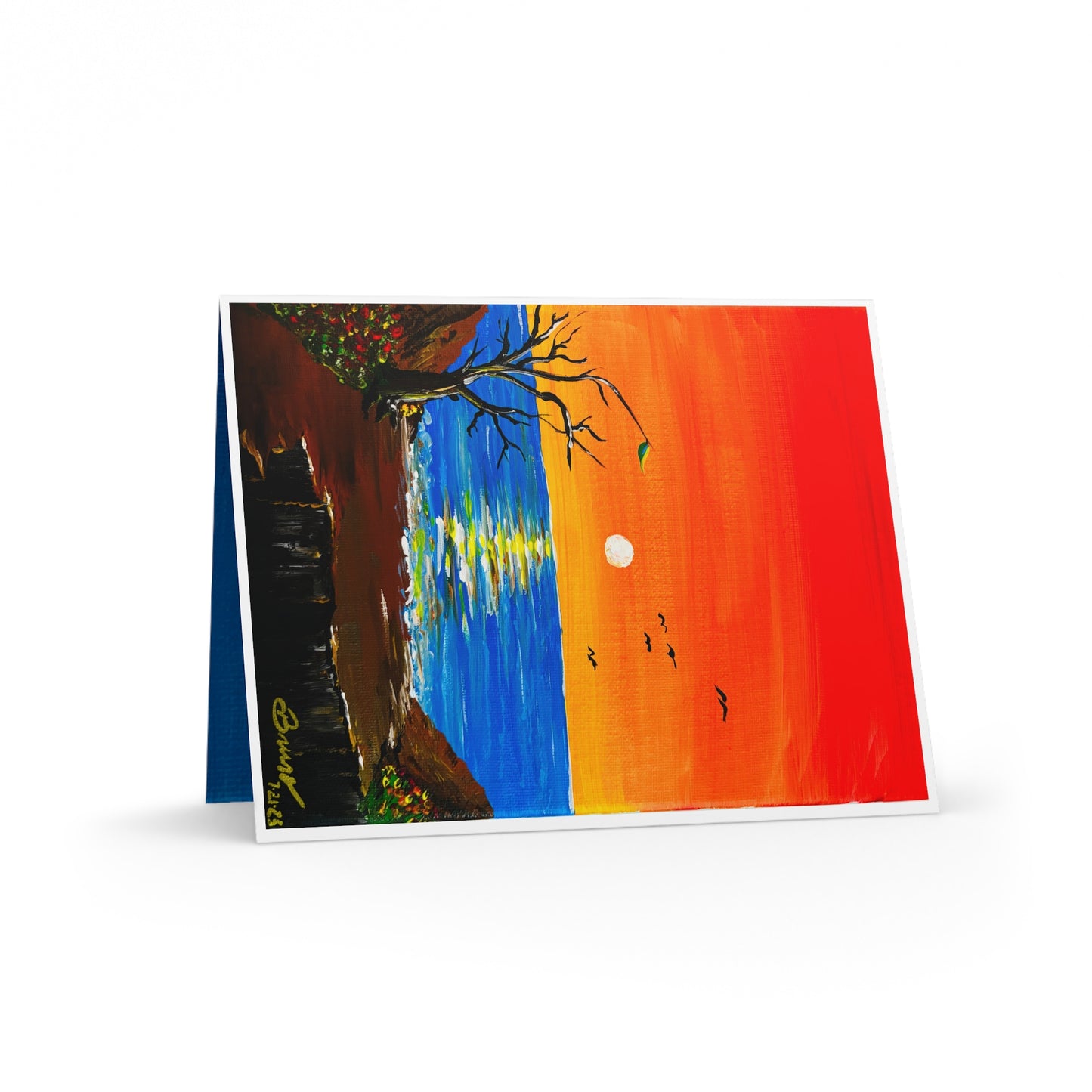 Sunset Greeting Cards, Beautiful Art Cards, Stationery Set, Unique Thank You Cards, Blank Note Cards, Colorful Birthday Cards