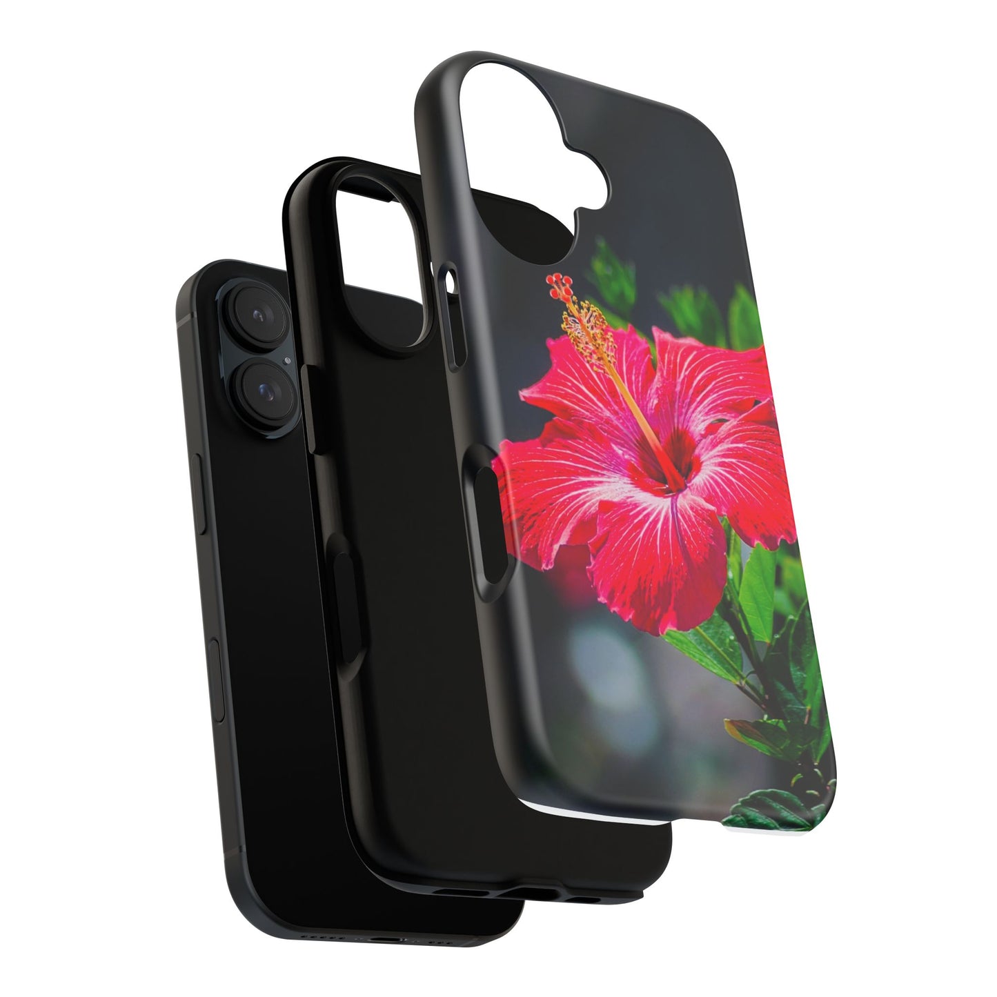 Tough Cases: Vibrant Hibiscus Flower Phone Case, Floral Phone Cover, Tropical Phone Accessory, Gift for Flower Lovers, Nature-Inspired Tech