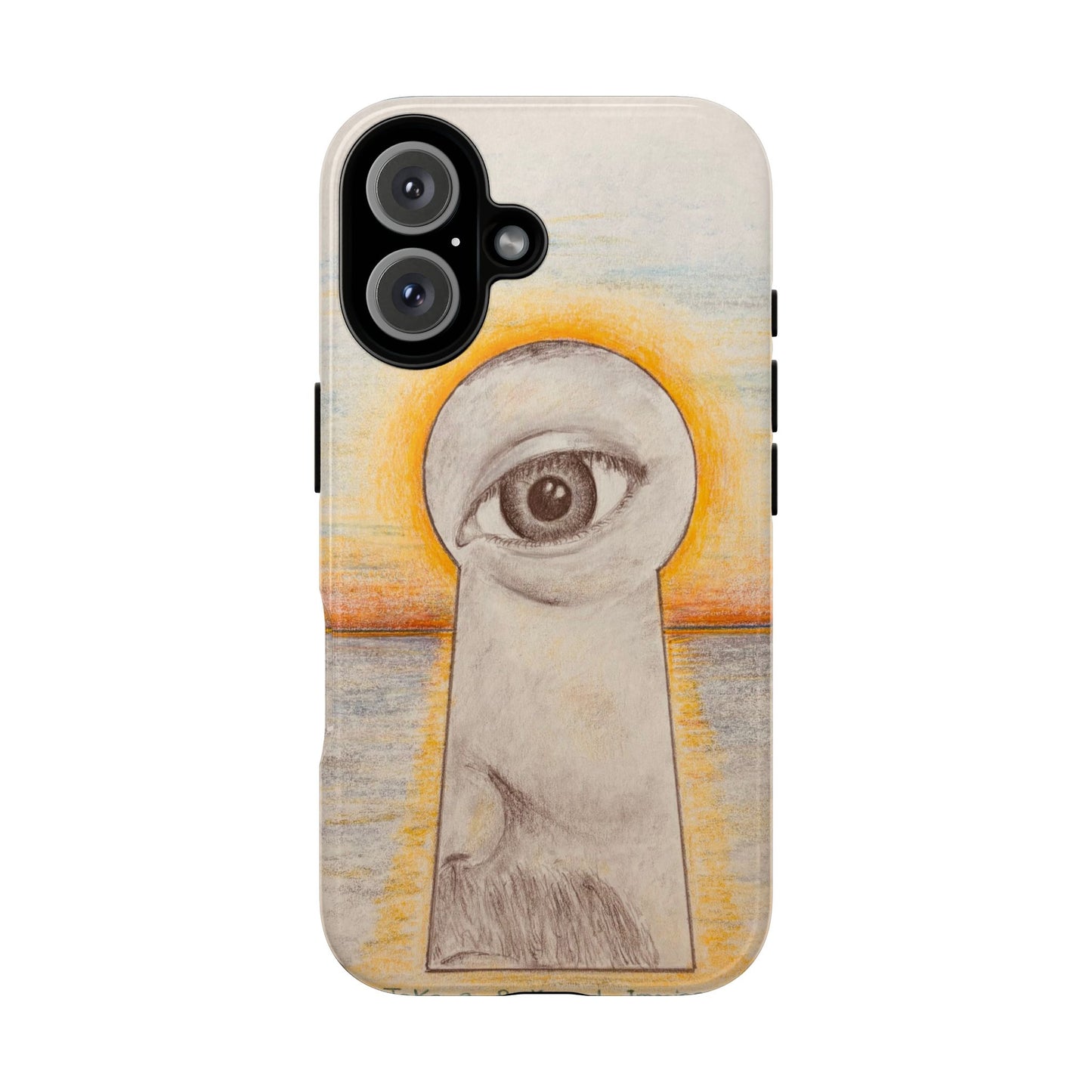 Artistic Phone Case, Unique Gift for Art Lovers, Modern Accessories, Eye Design, Creative Phone Cover