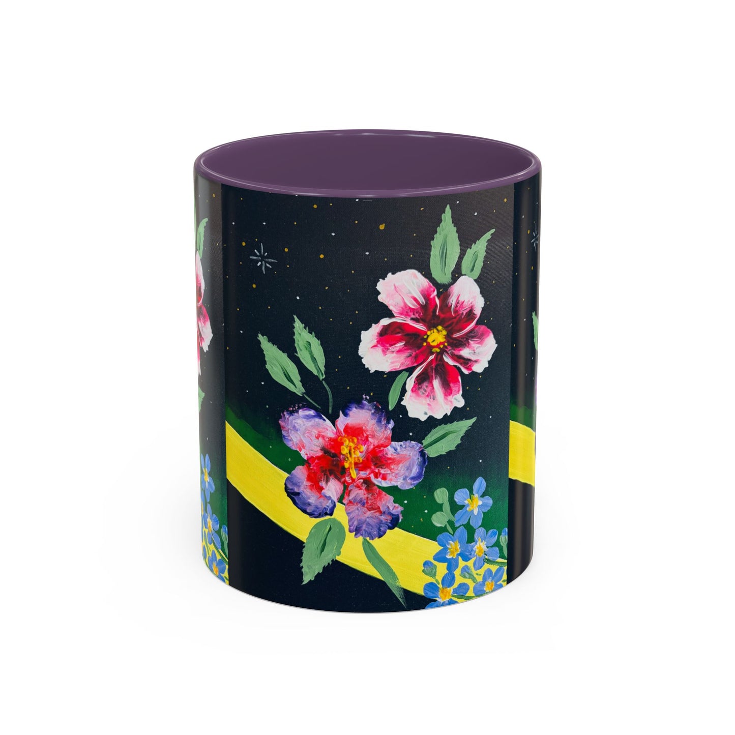 Floral Night Sky Coffee Mug - Elegant Floral Accent Mug for Tea Lovers, Unique Gift, Home Decor, Party Favors, Mother's Day, Birthday