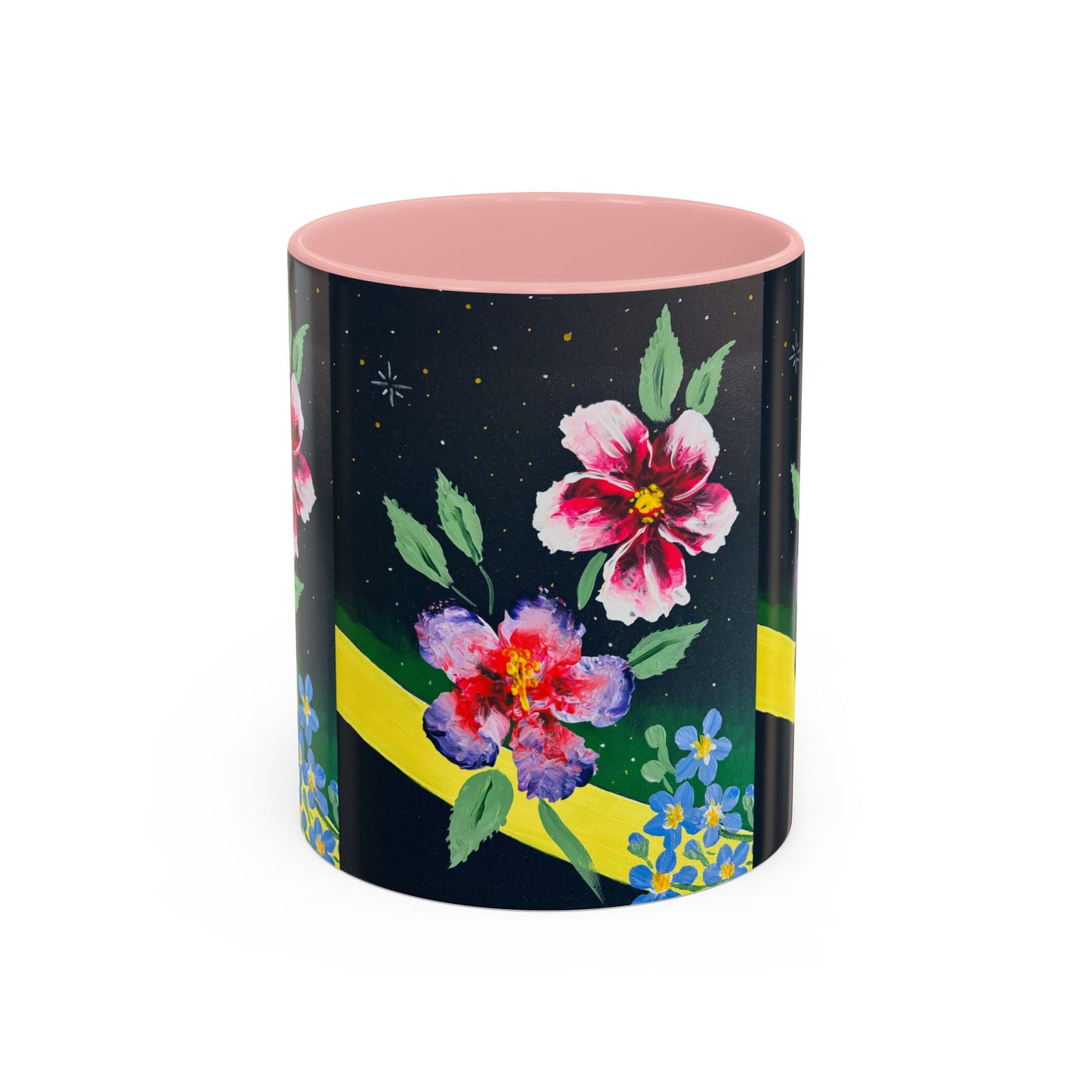 Floral Night Sky Coffee Mug - Elegant Floral Accent Mug for Tea Lovers, Unique Gift, Home Decor, Party Favors, Mother's Day, Birthday