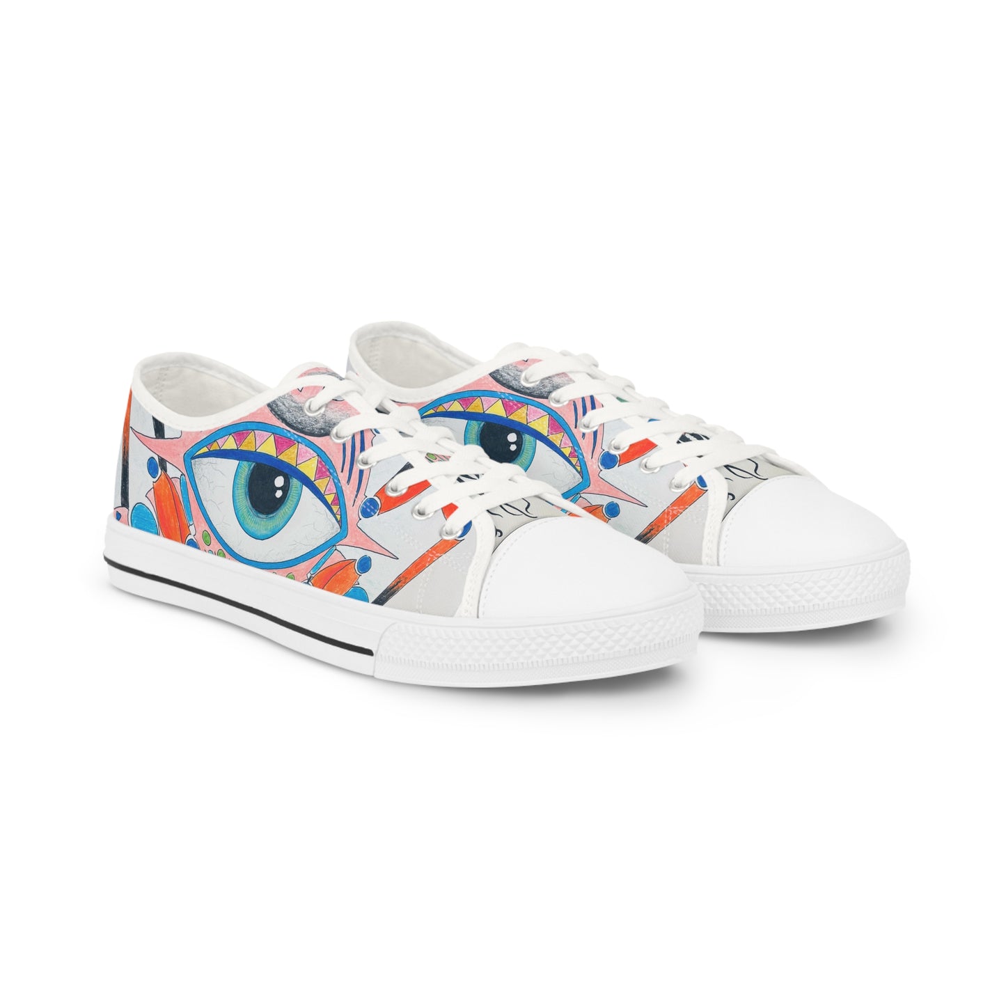 Artistic Low Top Sneakers for Creative Souls | Trendy Footwear, Unique Gift, Everyday Style, Casual Sneakers, Colorful Art Shoes