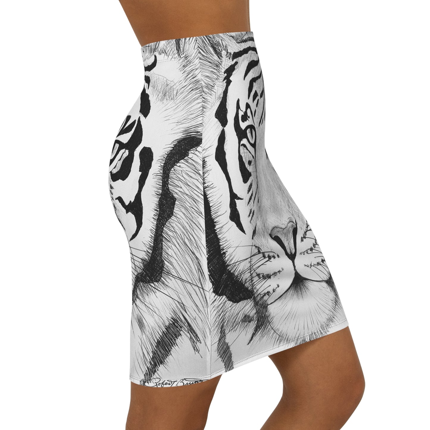 Women’s Tiger Print Pencil Skirt | Stylish Office Wear, Animal Lover Fashion, Unique Gift, Trendy Skirt, Everyday Chic Outfit