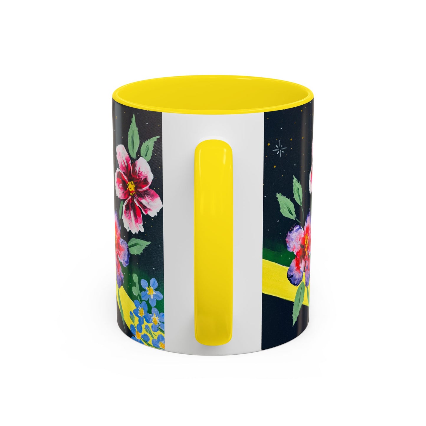 Floral Night Sky Coffee Mug - Elegant Floral Accent Mug for Tea Lovers, Unique Gift, Home Decor, Party Favors, Mother's Day, Birthday
