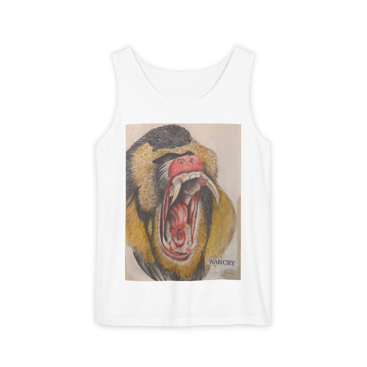 Vibrant Baboon Graphic Tank Top, Unisex Tee, Animal Lover Apparel, Summer Essential, Statement Top, Cool Gift Idea