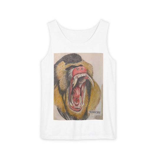 Vibrant Baboon Graphic Tank Top, Unisex Tee, Animal Lover Apparel, Summer Essential, Statement Top, Cool Gift Idea