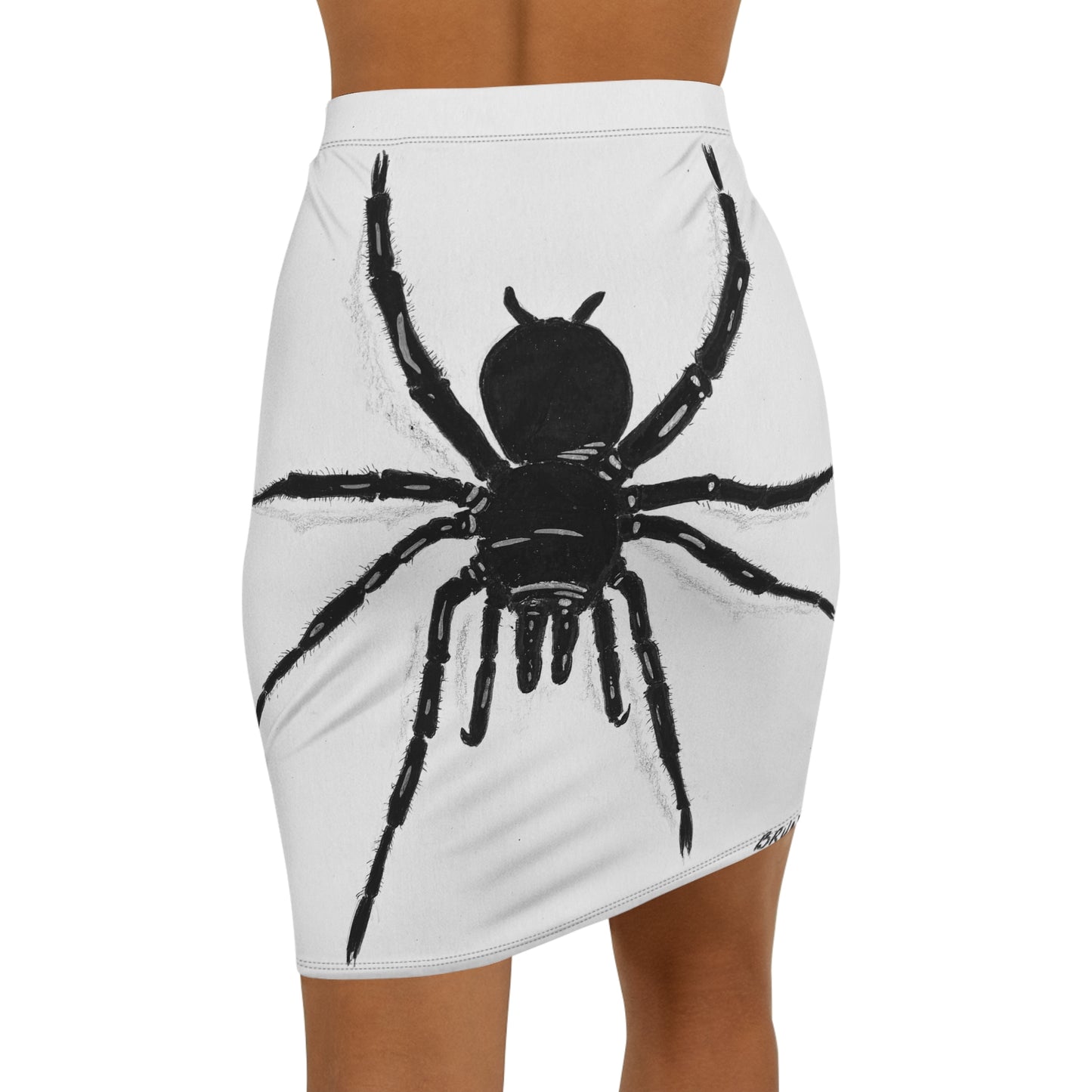 Spooky Spider Women's Pencil Skirt, Halloween Fashion, Unique AOP Skirt, Party Wear, Trendy Outfit for Fall