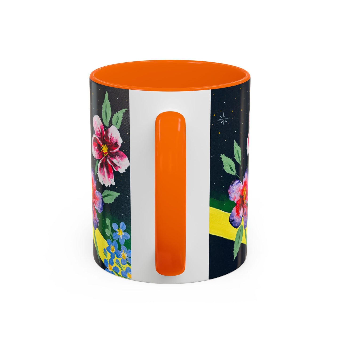 Floral Night Sky Coffee Mug - Elegant Floral Accent Mug for Tea Lovers, Unique Gift, Home Decor, Party Favors, Mother's Day, Birthday