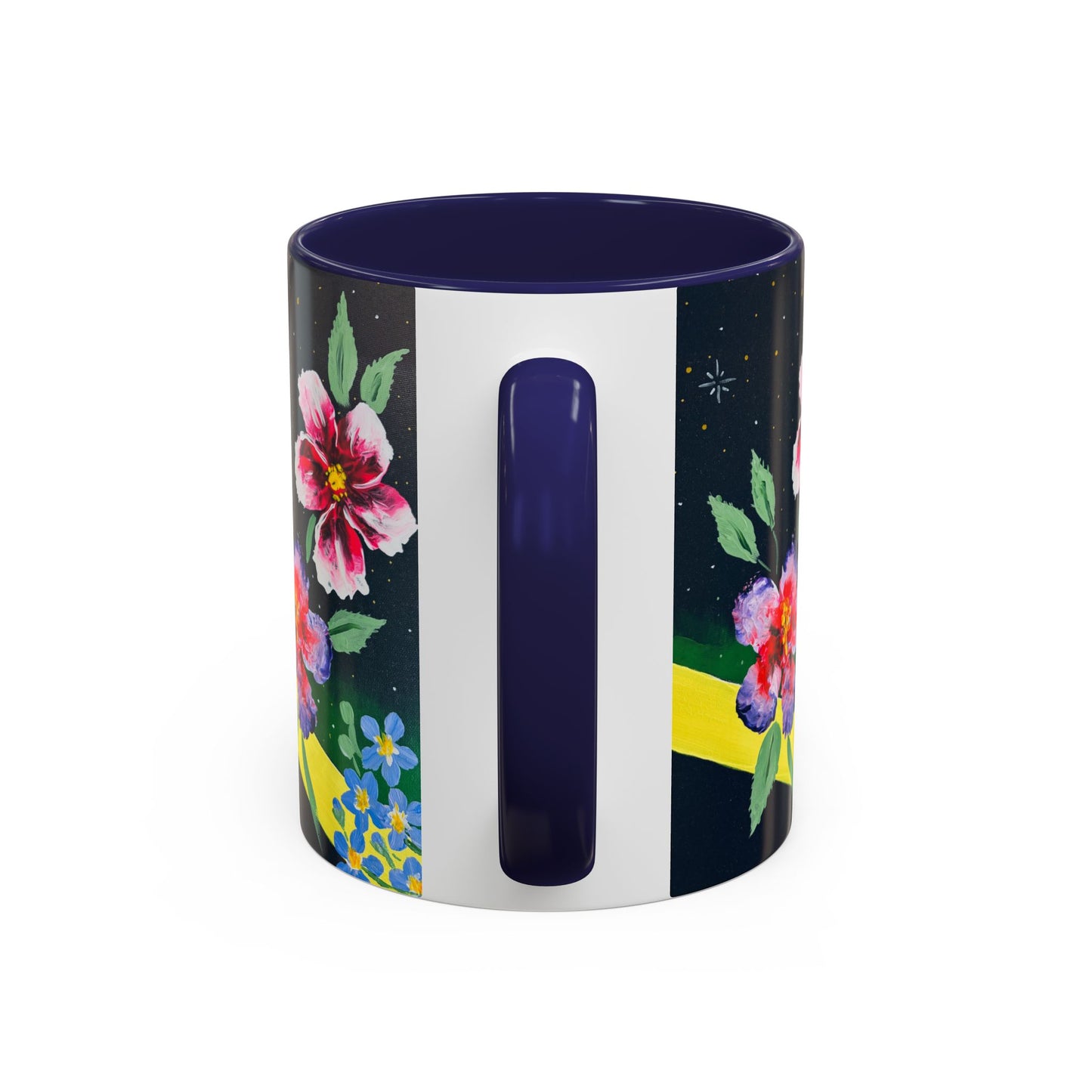 Floral Night Sky Coffee Mug - Elegant Floral Accent Mug for Tea Lovers, Unique Gift, Home Decor, Party Favors, Mother's Day, Birthday
