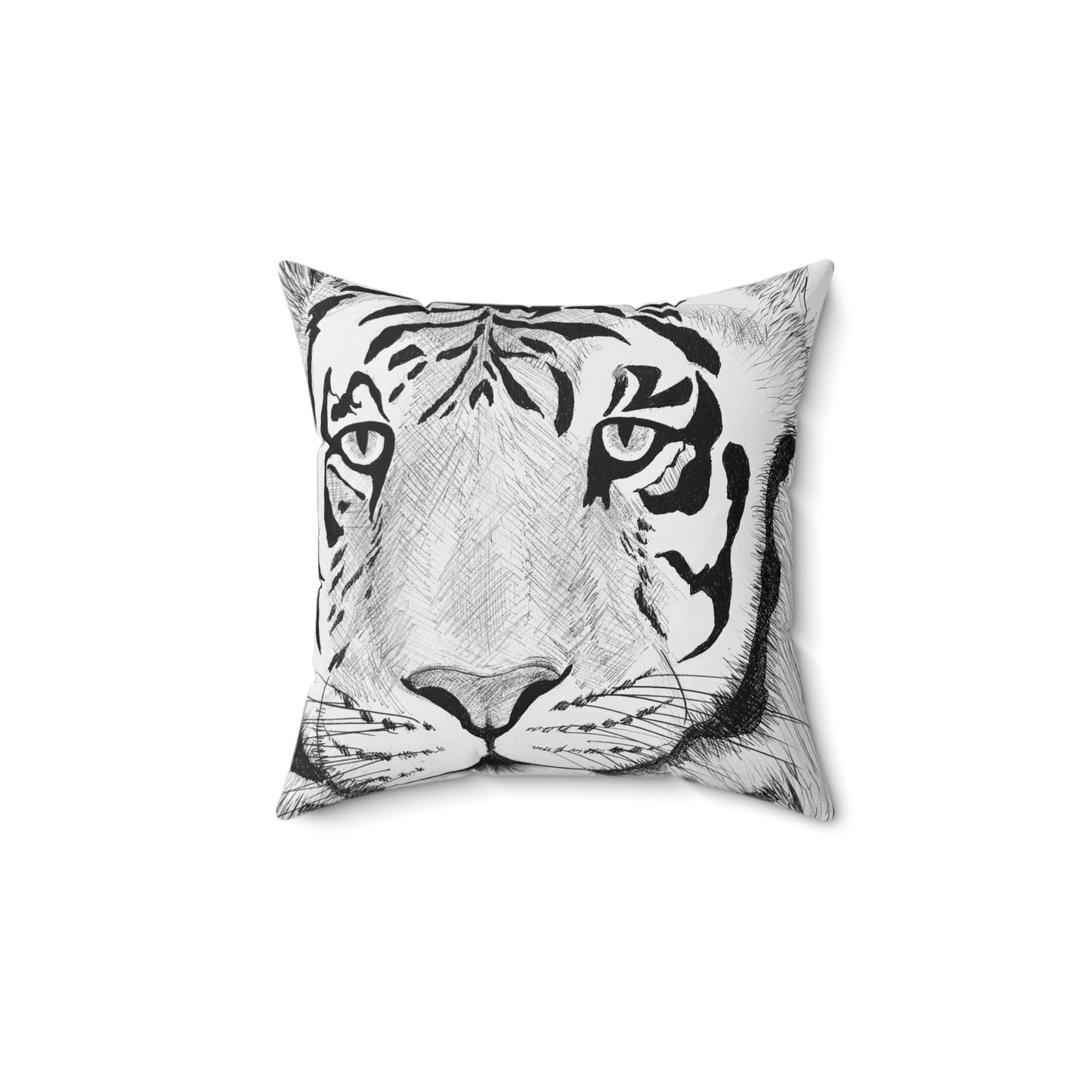 Tiger-Themed Decorative Pillow, Art Decor, Animal Cushion, Home Accent, Gift for Wildlife Lovers, Fun Living Room Decor