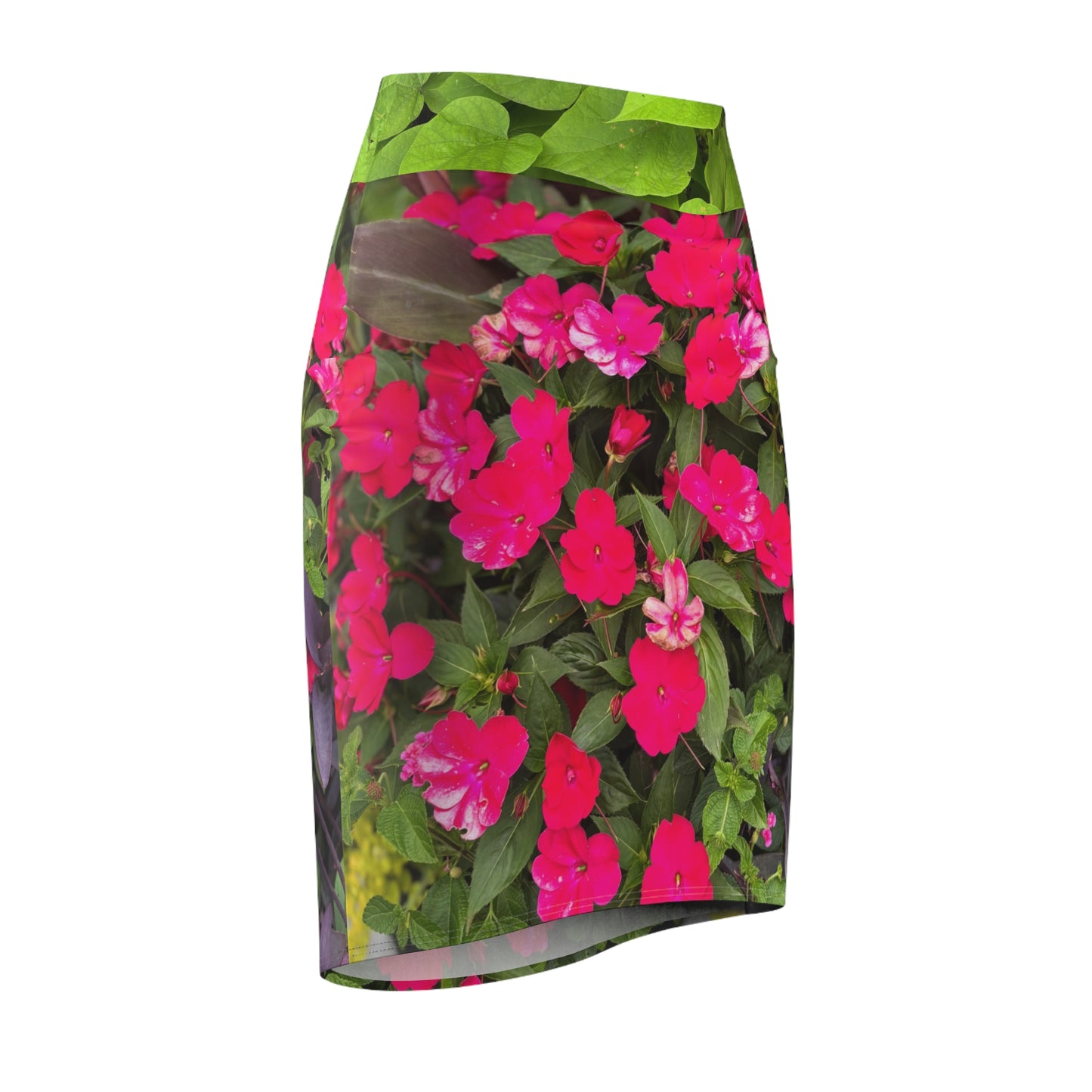 Floral Women's Pencil Skirt, Spring Outfit, Garden Party Attire, Casual Elegance, Bright Floral Design, Perfect for Weddings