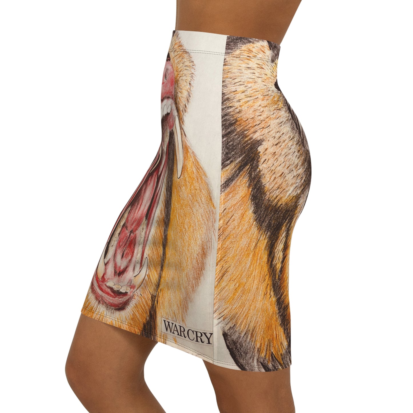 Women's Mid-Waist Pencil Skirt (AOP)
