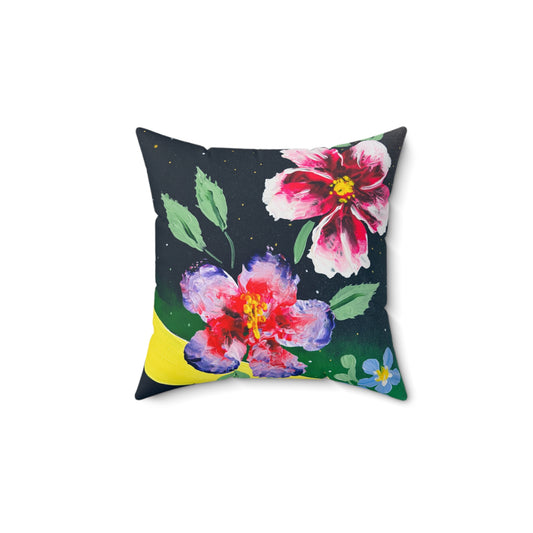 Floral Decorative Pillow, Cozy Home Accent, Elegant Sofa Cushion, Colorful Throw Pillow, Gift for Home Decor Lovers