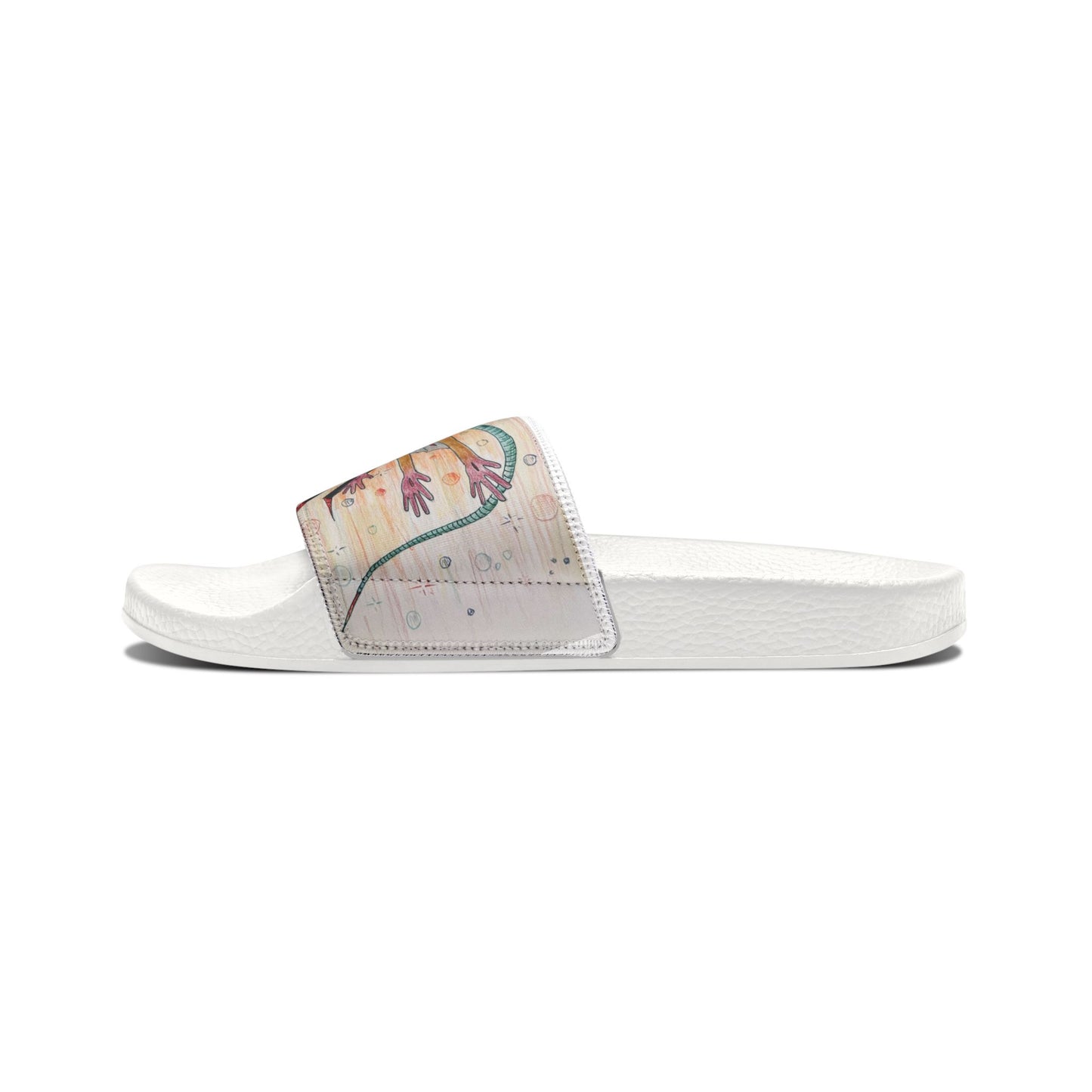 Artistic Men's Removable-Strap Sandals, Fashion Slide Sandals, Casual Summer Footwear, Unique Beach Sandals, Trendy Slip-On Shoes