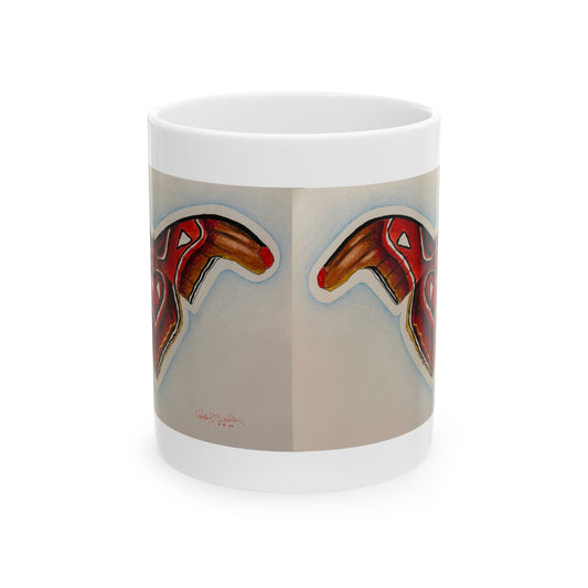 Ceramic Mug with Artistic Heart Design, Unique Gift for Art Lovers, Coffee Lover's Mug, Valentine's Day Gift, Home Decor