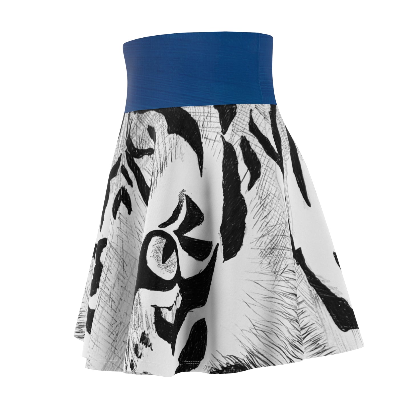 Black & White Graphic Women's Skater Skirt - Trendy AOP Dress, Cute Fashion Bottoms, Festival Wear, Casual Outfit, Gifts for Her