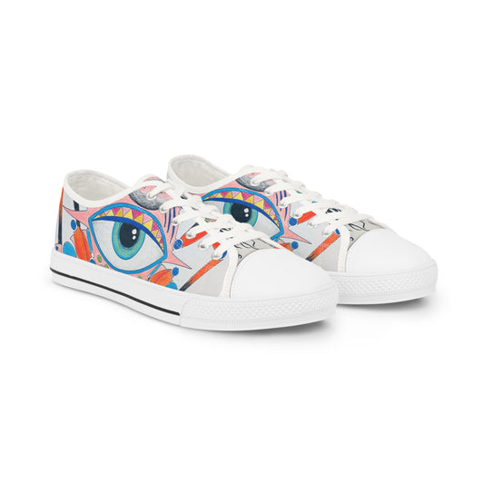 Artistic Low Top Sneakers for Creative Souls | Trendy Footwear, Unique Gift, Everyday Style, Casual Sneakers, Colorful Art Shoes