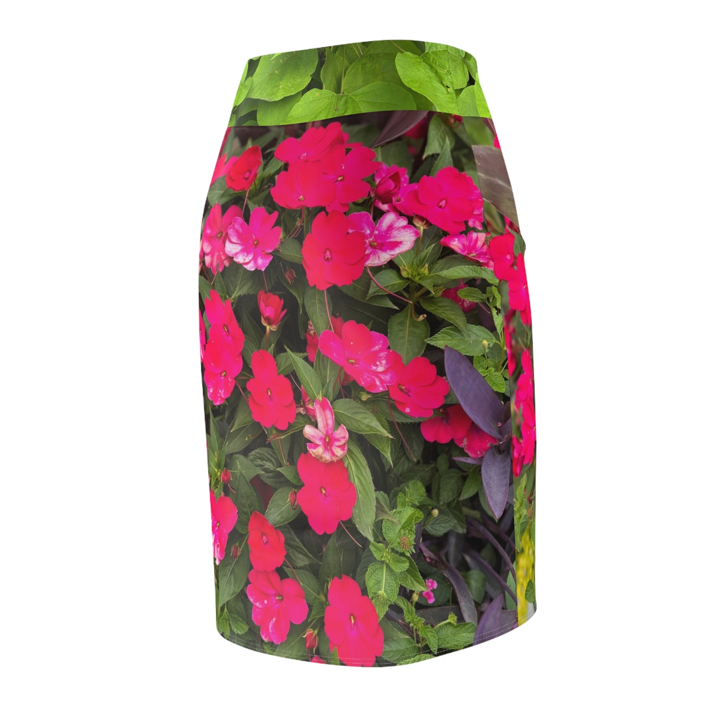 Floral Women's Pencil Skirt, Spring Outfit, Garden Party Attire, Casual Elegance, Bright Floral Design, Perfect for Weddings