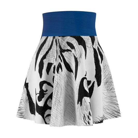Black & White Graphic Women's Skater Skirt - Trendy AOP Dress, Cute Fashion Bottoms, Festival Wear, Casual Outfit, Gifts for Her