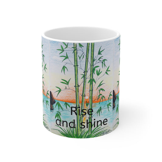 Nature-Inspired Motivational Mug, Coffee Cup for Positive Vibes, Gift for Tea Lovers, Office Decor, Inspirational Quote