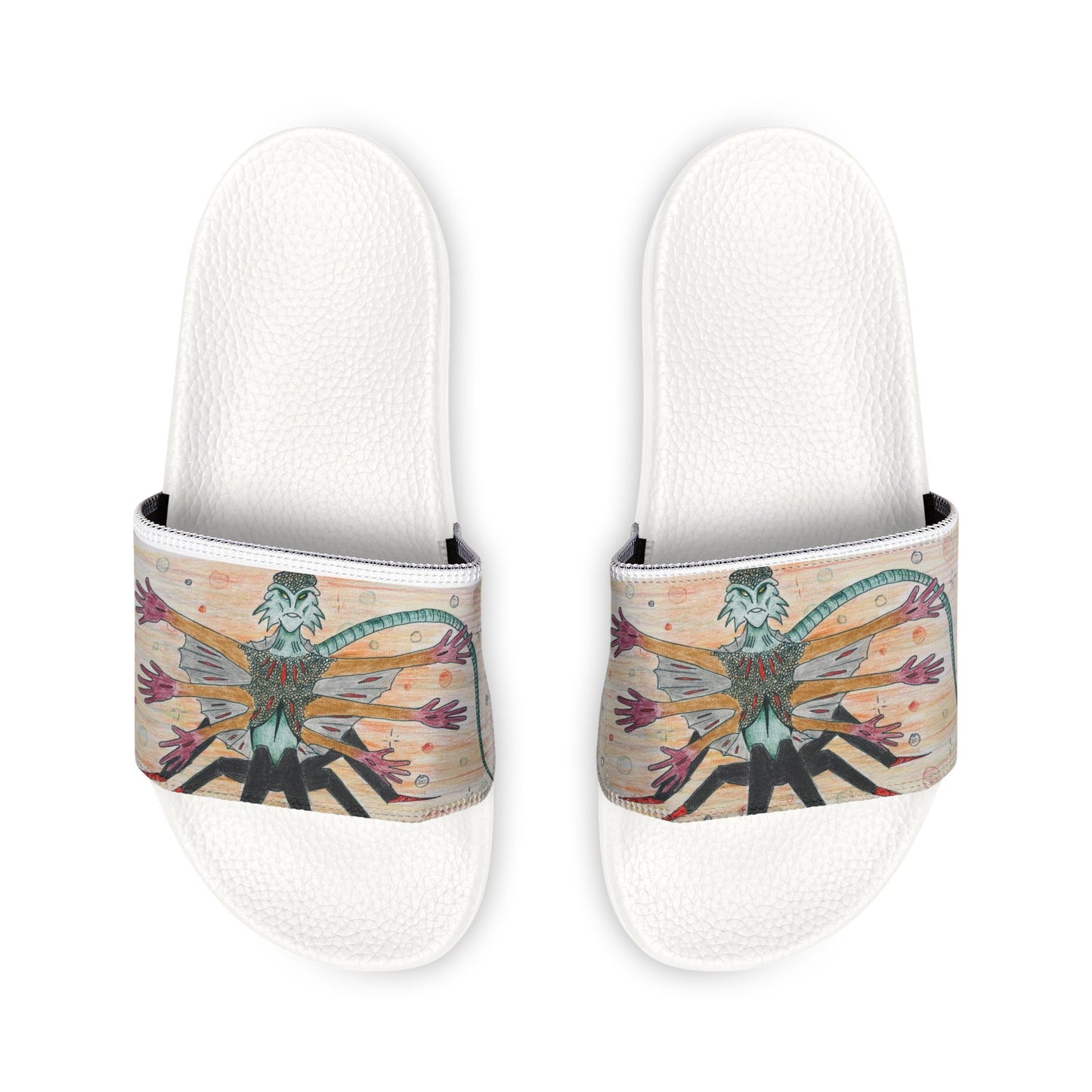 Artistic Men's Removable-Strap Sandals, Fashion Slide Sandals, Casual Summer Footwear, Unique Beach Sandals, Trendy Slip-On Shoes